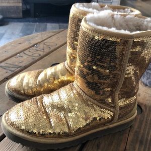ugg gold sequin boots